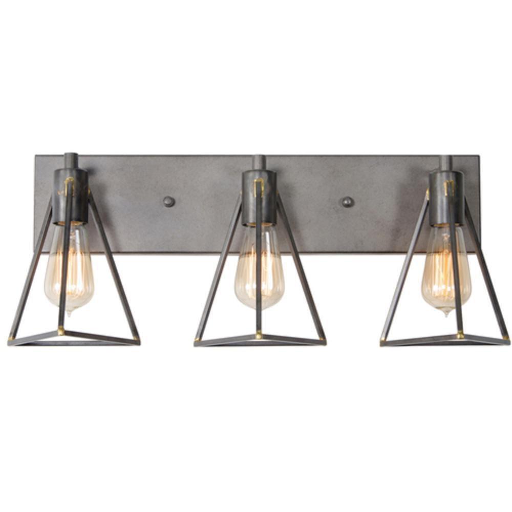 Varaluz Gunsmoke 100W 3-Light Vanity Fixture 