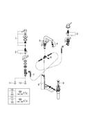 GROHE StarLight&reg; Polished Chrome Two Handle Widespread Bathroom Sink Faucet 