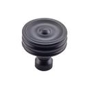 Top Knobs Flat Black Brixton Rimmed Knob 
