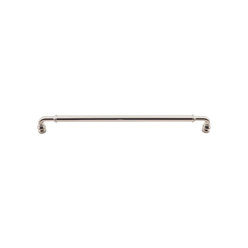 Top Knobs Brushed Satin Nickel 12-1/4 in. Zinc Alloy Brixton Ridged Pull with 12 in. Center-to-Center 