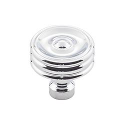 Round Ridged Knob in Polished Chrome