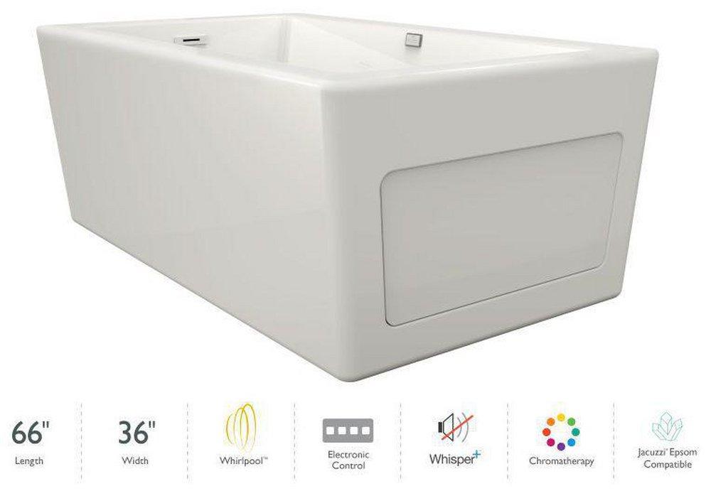 JACUZZI® White 66 x 36 in. Freestanding Bathtub with End Drain 
