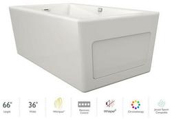66 x 36 in. Freestanding Bathtub with End Drain in White