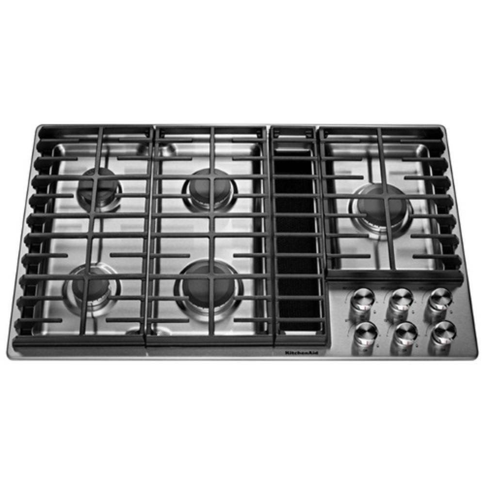 KitchenAid Stainless Steel 5 Burner Sealed Cooktop 