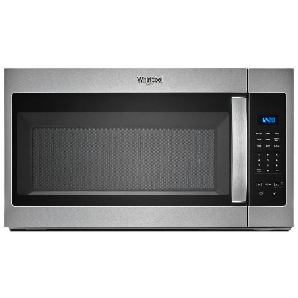 Whirlpool Stainless Steel/Black 1.7 cu. ft. 1000 W Updraft Over-the-Range Microwave 