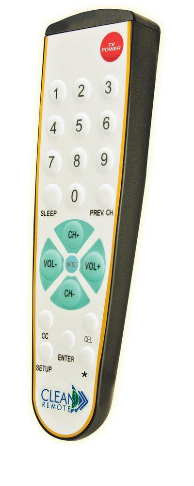 Clean Remote Black/White Spillproof TV Remote Control 
