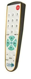 Clean Remote Black 8 in. TV Remote 