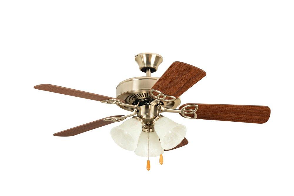 Craftmade Brushed Polished Nickel 42 in. 5-Blade Ceiling Fan with Light Kit 