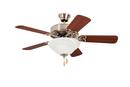 California Energy Commission Registered Builder Deluxe 42 CEIL Fan BPNI W/ BLD and Alabaster Bowl Light Kit
