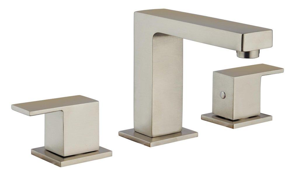 Fortis Brushed Nickel Two Handle Widespread Bathroom Sink Faucet Lever Handle 