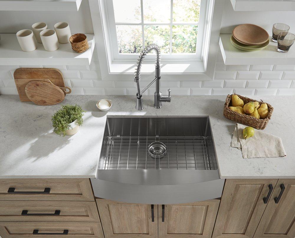 American Standard Stainless Steel 33 x 22 in. 1 Hole Single Bowl Dual Mount Kitchen Sink 