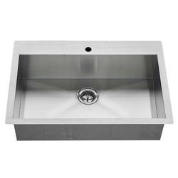33 in. Dual Mount Stainless Steel Single Bowl Kitchen Sink