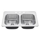 32-15/16 x 21-15/16 in. 3 Hole Stainless Steel Double Bowl Drop-in Kitchen Sink