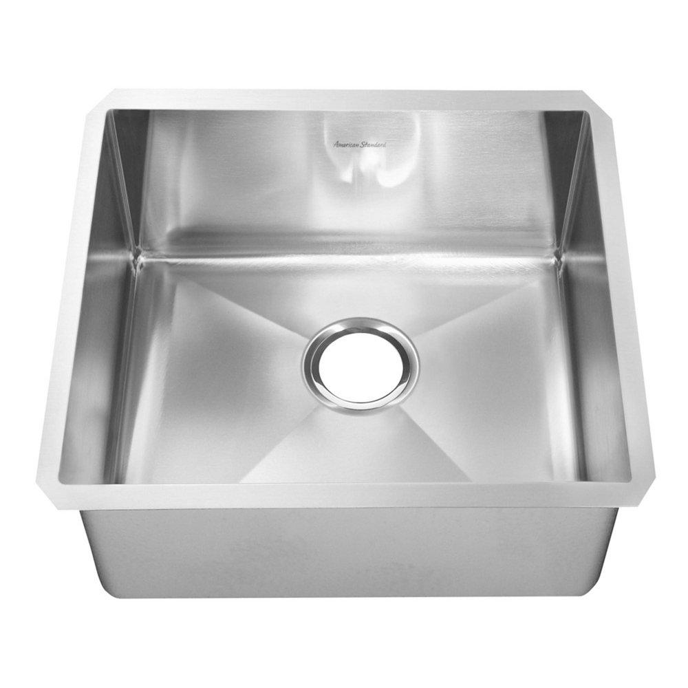 American Standard Stainless Steel 23 x 18 in. No Hole Single Bowl Undermount Kitchen Sink 