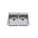 33 in. Dual Mount Stainless Steel Double Bowl Kitchen Sink