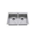 33 x 22 in. 1 Hole Stainless Steel Double Bowl Dual Mount Kitchen Sink