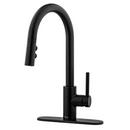 Pfister Matte Black Single Handle Pull Down Kitchen Faucet 