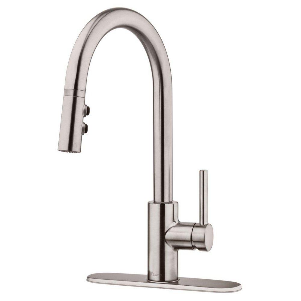 Pfister Stainless Steel Single Handle Pull Down Kitchen Faucet 