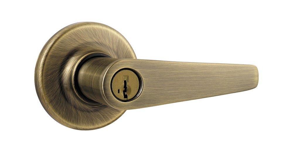 Kwikset Antique Brass Keyed Entry Lever 