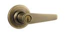 Keyed Entry Lever in Antique Brass