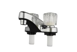 Two Handle Centerset Bathroom Sink Faucet in Polished Chrome