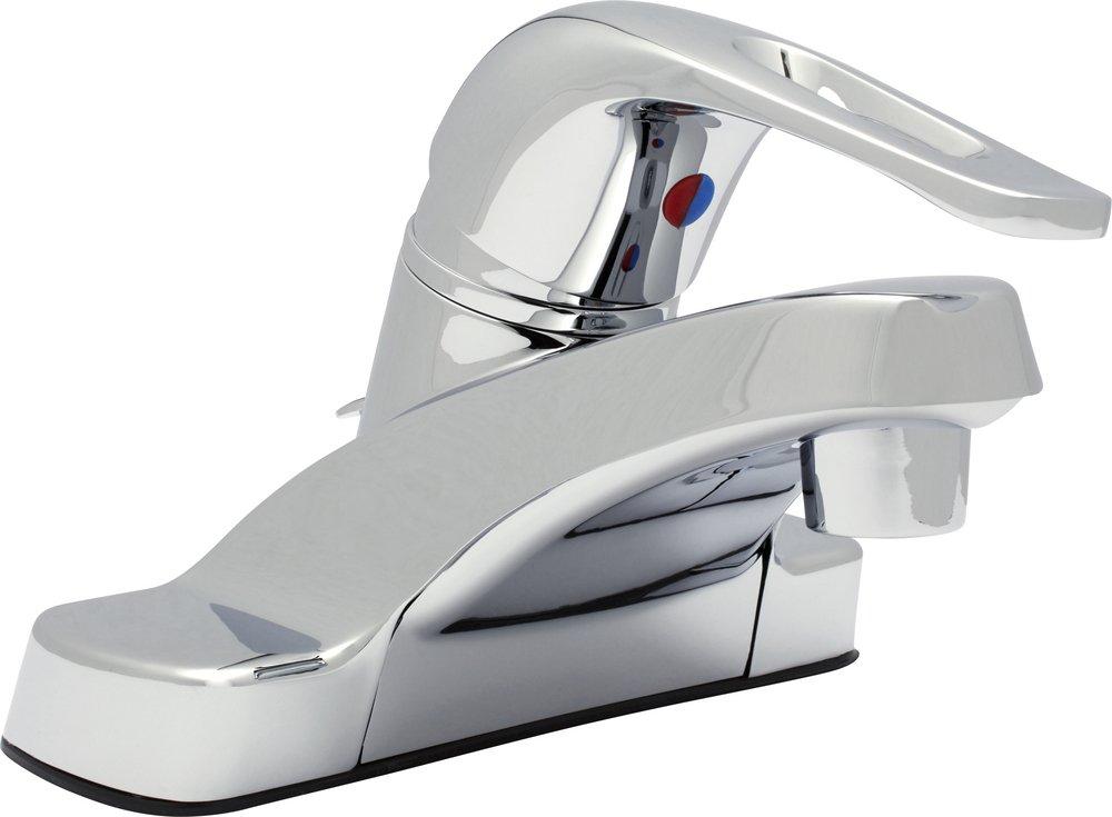 PROFLO&reg; Polished Chrome Single Handle Centerset Bathroom Sink Faucet 