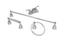 Two Handle Centerset Bathroom Sink Faucet and Bathroom Accessory Set in Chrome