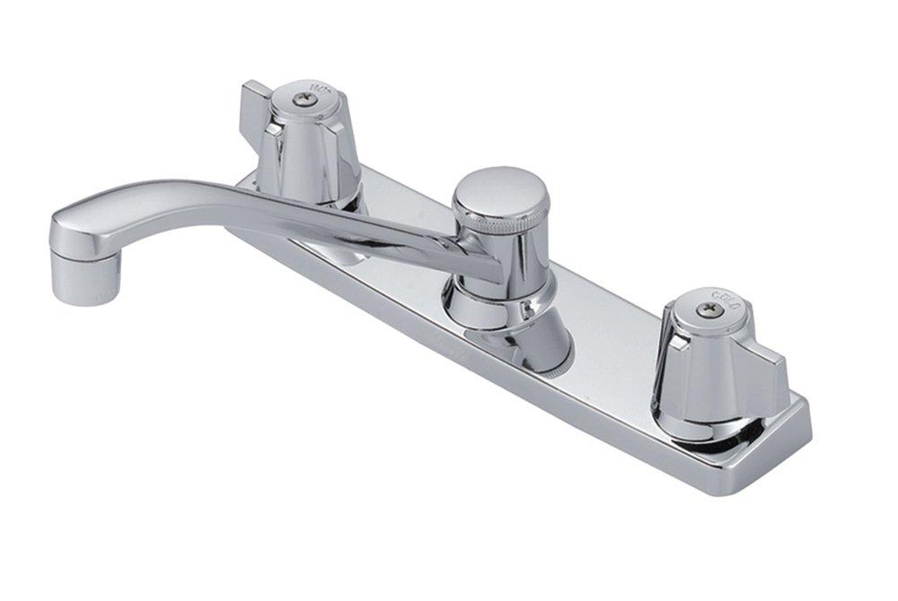 PROFLO&reg; Polished Chrome Two Handle Kitchen Faucet 