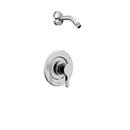 1.7 gpm Pressure Balance Shower Faucet Trim Only with Single Lever Handle and Diverter Spout in Polished Chrome
