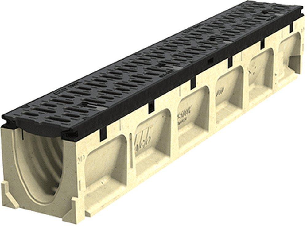 Aco Polymer Products 19-69/100 x 4 in. Grooved Power Drain Neutral Channel 