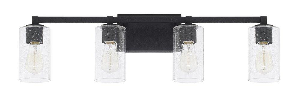Capital Lighting Black Iron 100W 4-Light Vanity Fixture 