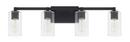 Capital Lighting Black Iron 100W 4-Light Vanity Fixture 
