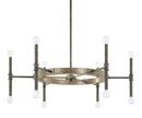 60W 12-Light Candelabra E-12 Incandescent Chandelier in Iron with Gold