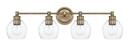 Capital Lighting Aged Brass 100W 4-Light Vanity Fixture 