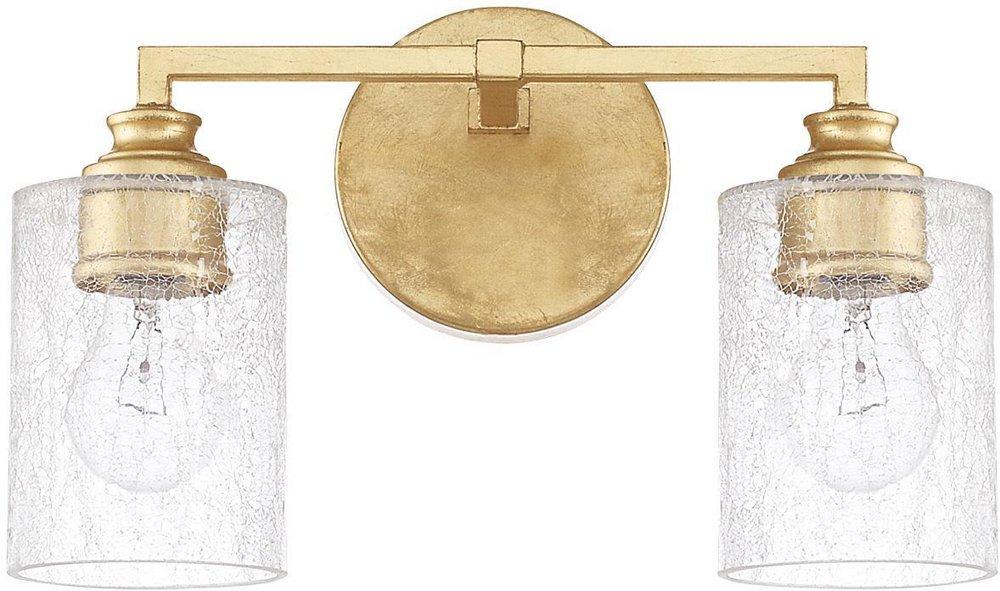 Capital Lighting Capital Gold 100W 2-Light Incandescent Vanity Fixture 