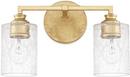 Capital Lighting Capital Gold 100W 2-Light Incandescent Vanity Fixture 