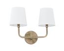Capital Lighting Aged Brass 60W 2-Light Candelabra E-12 Incandescent Vanity Fixture 