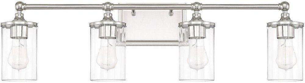 Capital Lighting Polished Nickel 100W 4-Light Vanity Fixture 