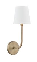 60W 1-Light Candelabra E-12 Incandescent Wall Sconce in Aged Brass