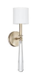 6-1/2 in. 60W 1-Light Candelabra E-12 Incandescent Wall Sconce in Winter Gold