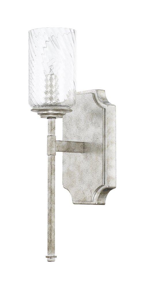 Capital Lighting Silver Patina 60W 1-Light Candelabra E-12 Incandescent Wall Sconce 