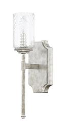 60W 1-Light Candelabra E-12 Incandescent Wall Sconce in Silver Patina