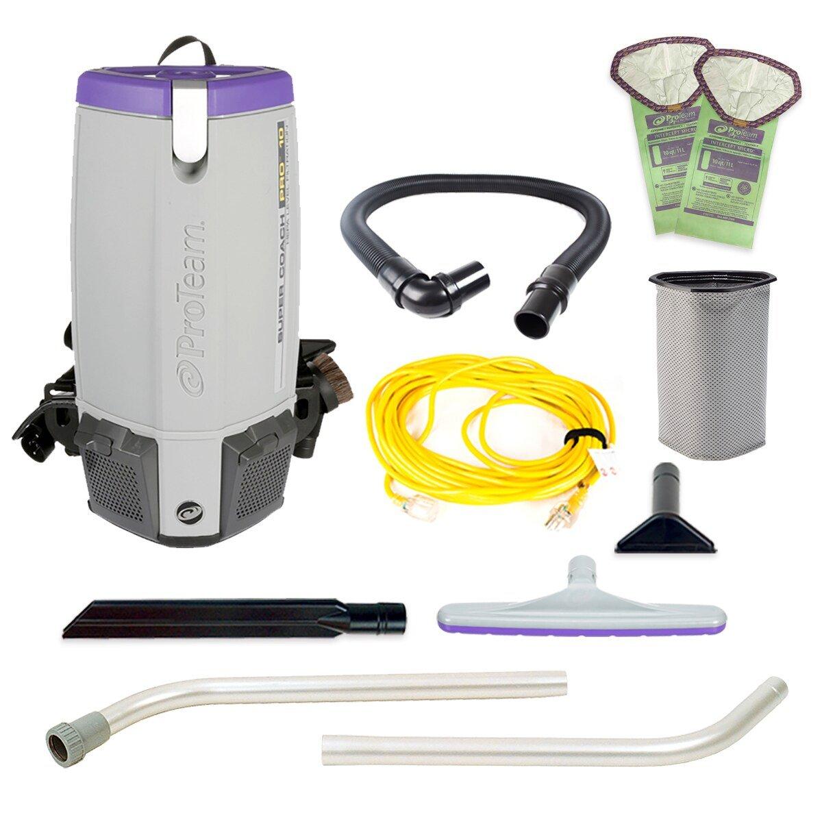 ProTeam&reg; Grey 10 qt Polypropylene Copolymer Backpack Vacuum 