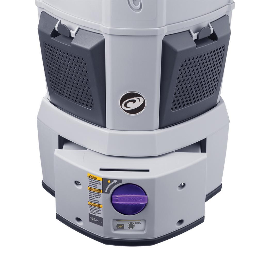 ProTeam&reg; Grey 10-1/8 in. Cordless Backpack Vacuum Cleaner with Wand Tool Kit 