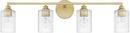 Capital Lighting Capital Gold 100W 4-Light Vanity Fixture with Ice Glass 
