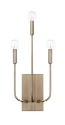 Capital Lighting Aged Brass 3-1/2 in. 60W 3-Light Candelabra E-12 Incandescent Wall Sconce 