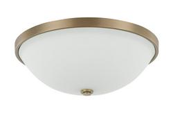 14-3/4 in. 60W 3-Light Medium E-26 Incandescent Flush Mount Ceiling Fixture in Aged Brass