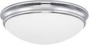 Capital Lighting Chrome 3-1/2 x 12 in. 2-Light Ceiling Fixture with White Glass Shade 