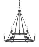 HomePlace by Capital Lighting Matte Black 100W 9-Light Chandelier 