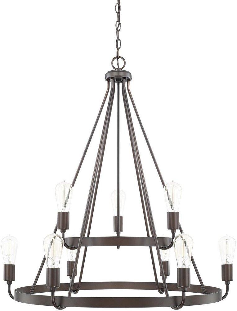 HomePlace by Capital Lighting Bronze 100W 9-Light Chandelier 